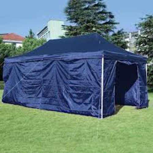 3X6M HEAVY DUTY POP UP GAZEBO WITH 4 SIDES INCL 2 ZIPPER DOORS
