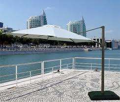 Umbrellas with winders to open/close incl concrete base units CANTILEVER FREE DELIVERY COUNTRY WIDE