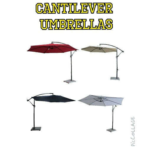 CANTILEVER UMBRELLAS with tilt and concrete base BARGAIN R1600 INCL **FREE DELIVERY**