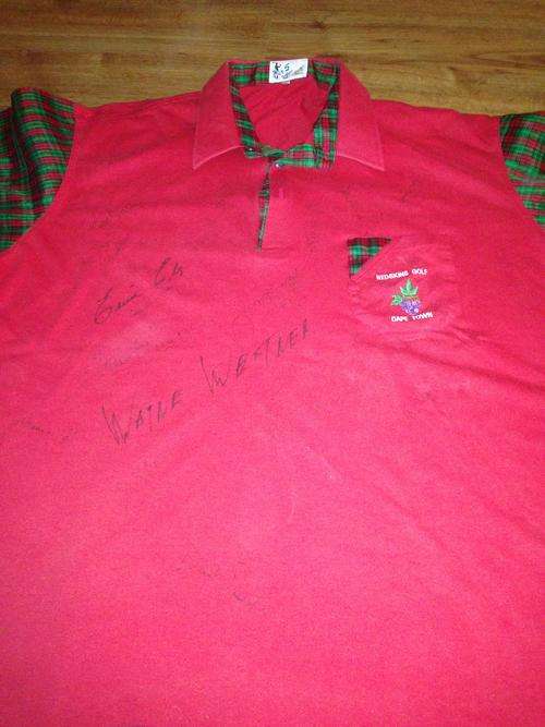 REDSKINS GOLF SHIRT HAND SIGNED BY 15 SA SPORT STARS
