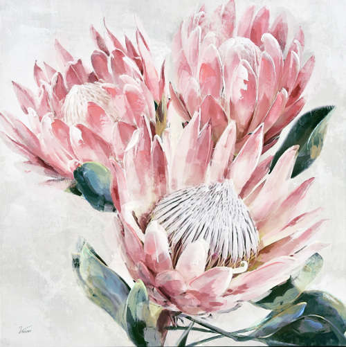 Bespoke Canvas Art - Floral -  Painted Proteas