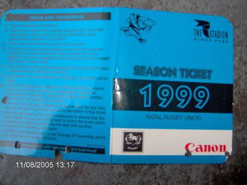 1999 Sharks Season Ticket
