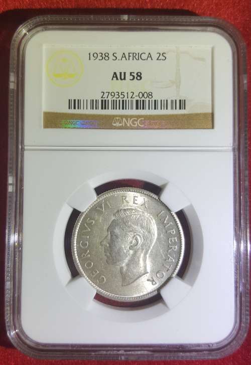 1938 Two Shilling ( Florin) AU 58