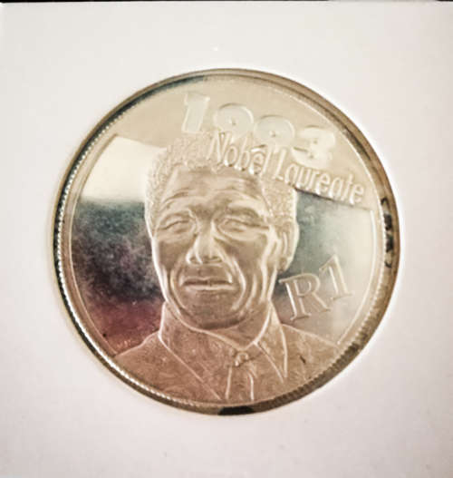 2007 R1 Silver Mandela Nobel Peace prize Winner - Uncirculated