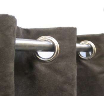 Gun Metal, Eyelet Unlined Curtain. 145 x 225cm.