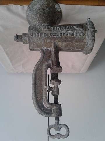Antique iron meat grinder Enterprise no 10 ideal for ornamental dispaly