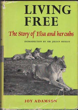 Living Free the story of Elsa and her cubs by Joy Adamson FIRST EDITION