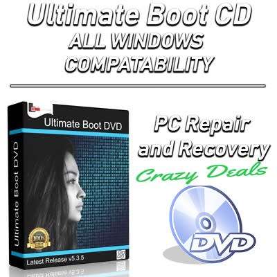 Ultimate Boot CD Windows 7/8/10 PC or Laptops Recovery Restore Fix Repair Boot