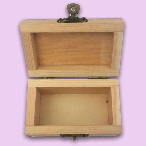 Ring holder engraved wooden box