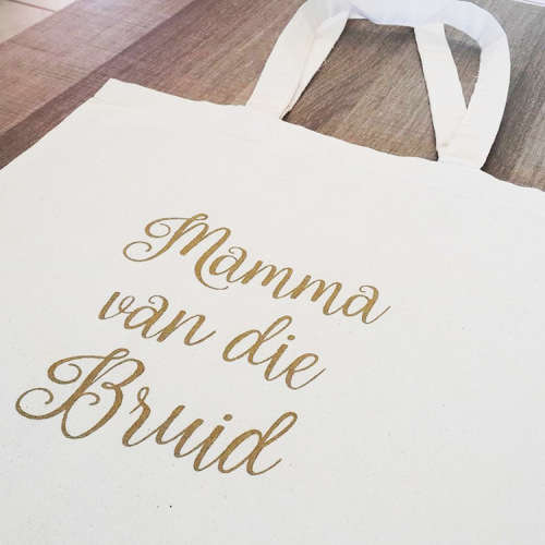 Personalised Mamma van die bruid Cotton Tote Bags