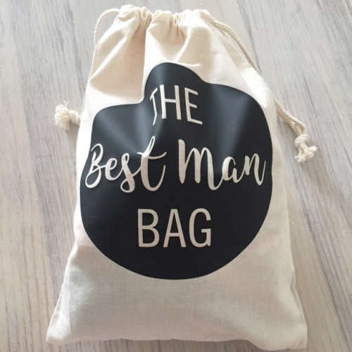 Best Man drawstring bags
