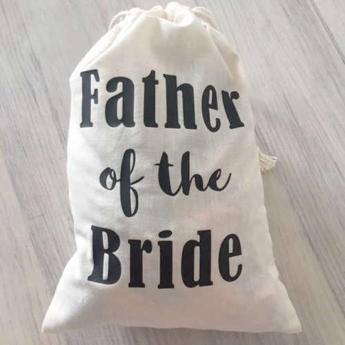 Father of the Bride drawstring bags