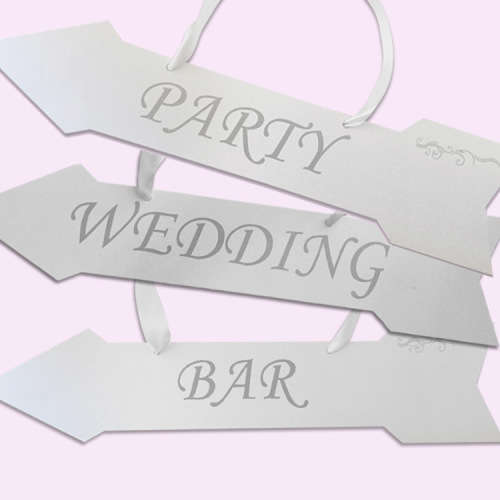 Set of 5 Cardboard wedding arrows