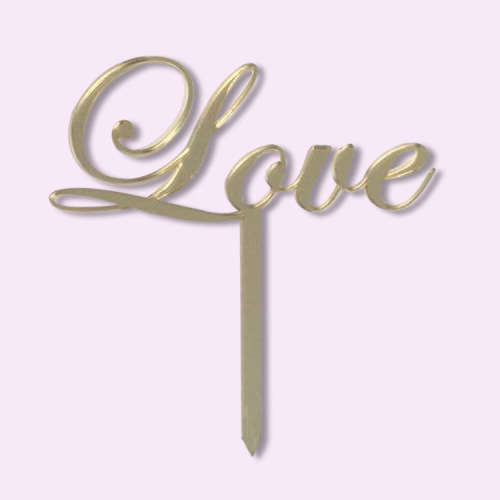 Love Cake Topper (Wood Or Acrylic)