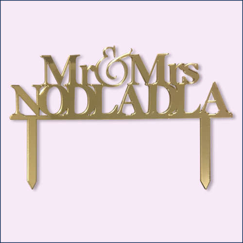 Custom Surname Cake Topper (Wood Or Acrylic)