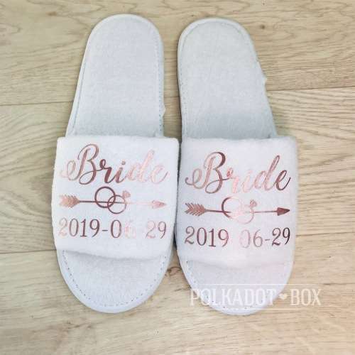 Custom Bride Wedding Slippers