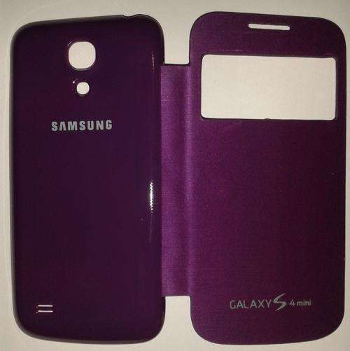 Brand new purple Samsung S4 mini s-view flip cover with FREE screen protector & stylus pen