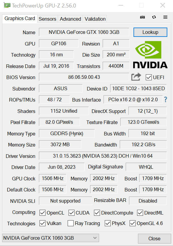 Desktop PC. i7-3820. GTX 1060 3GB