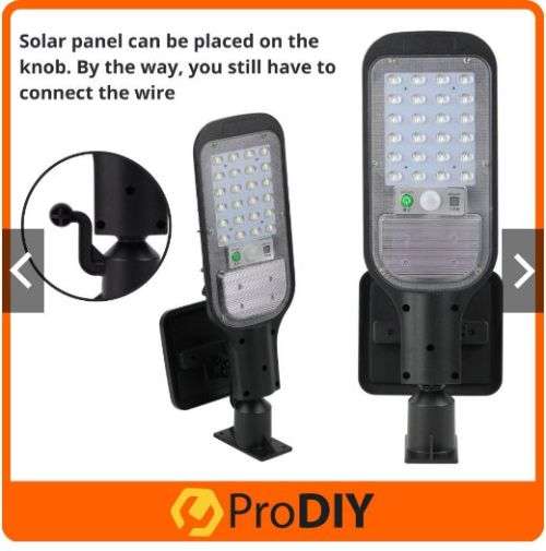 Bright!! (+/- 50w - 60w) Solar Motion Sensor Security Lights (Mini Street Light)