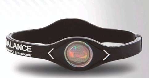 Power Balance Silicone Wristband Bracelet  BLACK  X-LARGE