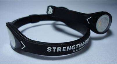 STRENGHT & BALANCE Silicon Bracelets - BLACK - WHITE LETTERS