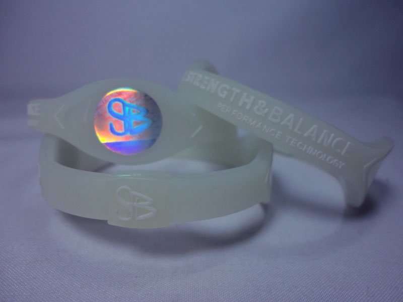 STRENGHT & BALANCE Silicon Bracelets - CLEAR - WHITE LETTERS XS TO XL