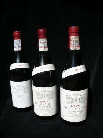 Very Rare Set of Vintage KWV Wines