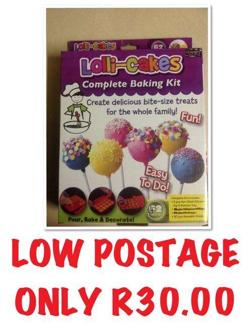 ***SAVE  LOW, LOW SHIPPING R30***  LOLLI BAKE - 2 trays & 20 reuse-able sticks BAKE 20 cake pops