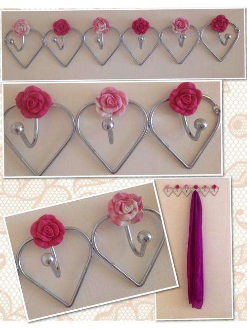 New - personalized hanger with hooks - you choose the color of your Roses