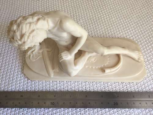 Collector's Statue Gallo Morente - Signed H Santini