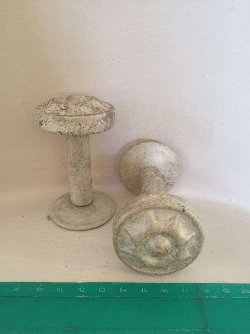 Sml G/White Metal Curtain Tie Backs-bid per pair - Ideal for Kitchen or Bathroom Screws&Plugs incl