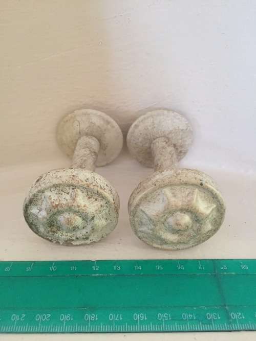 Sml G/White Metal Curtain Tie Backs-bid per pair - Ideal for Kitchen or Bathroom Screws&Plugs incl