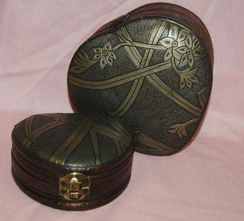 Set of Two Wooden Heart Like shapes Boxes