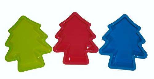 *** NEW *** Set of three Silicone Xmas Tree  Moulds (Ideal for small puddings, cakes and jelly