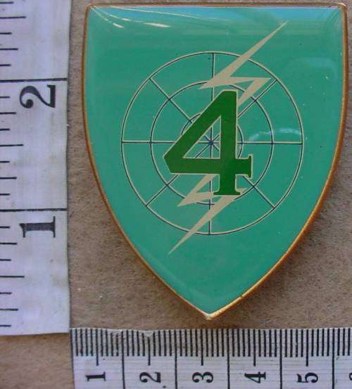 South African Signals 4 Electronic Workshop arm flash, white lightning type, all pins