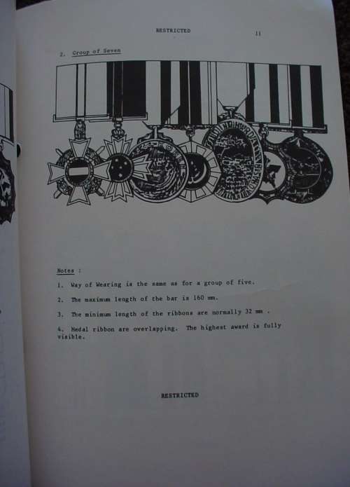 SA Army Dress Instructions - Orders, Decorations and Medals / Ordes, Dekorasies en Medaljes 29/2/80