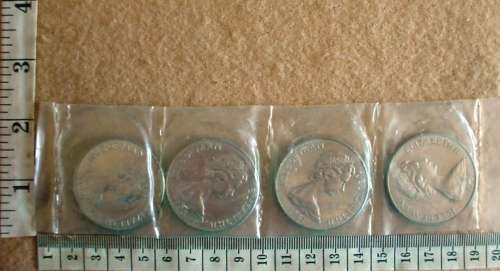 Isle of Man, 1981, Year of the Disabled 4 x One Crown Coin Set (Sealed coins)