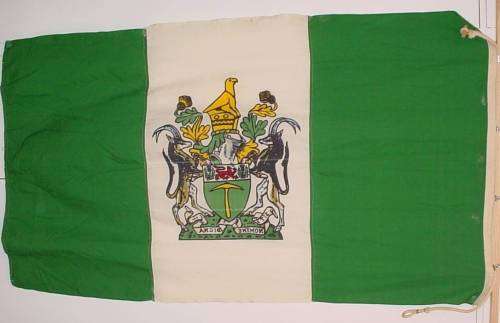 Rhodesian Flag, 173 x 97cm, made by William Smith Gourock Limited (Rhodesia Bush War period)