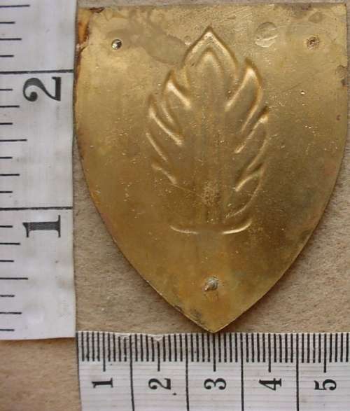 South African Army 11 Commando Intelligence School arm flash, two pins broken off (SADF Bush War)