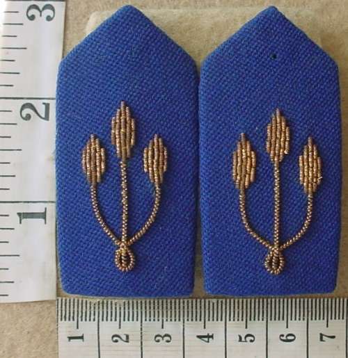 South African Police collar gorgets, worn by Majors, Lt Col`s and Colonels, smaller Female version
