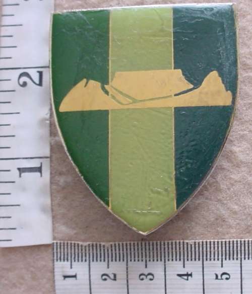 Western Province Signal Unit arm flash, silver mountain type, pins intact, check Lucite cover (SADF)