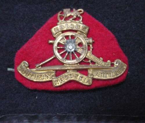 Southern Rhodesia Artillery beret and badge, 56cm (Rhodesian Bush War)