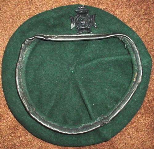 Rhodesia Regiment beret and badge, 58cm, liner removed (Rhodesian Bush War)