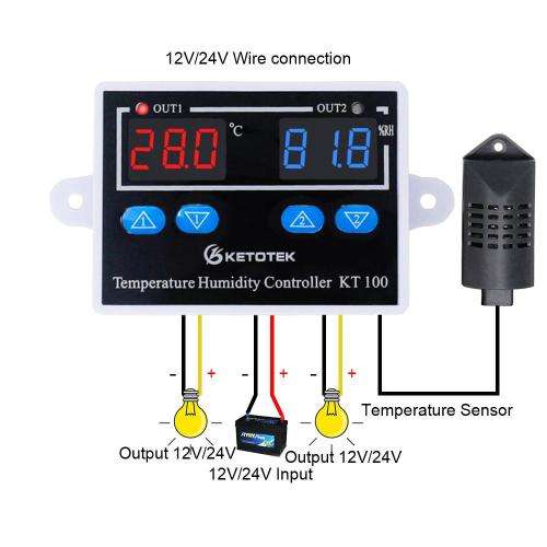 10A Digital Thermostat Humidity Incubator Temperature Controller
