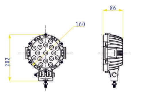51W HEAVY DUTY LED SPOTLIGHT FOR ALL 4X4 and SUV