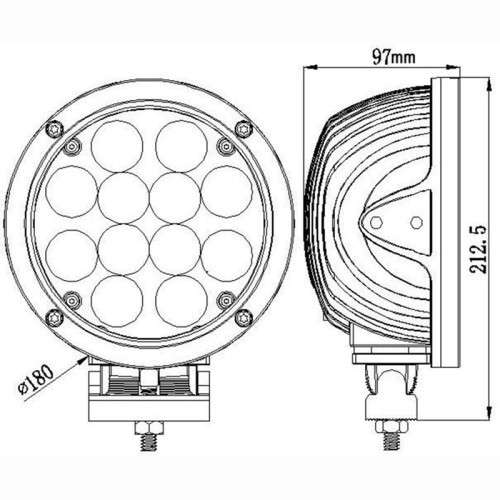 60W 4D  LED Spot light for Car and 4X4 users