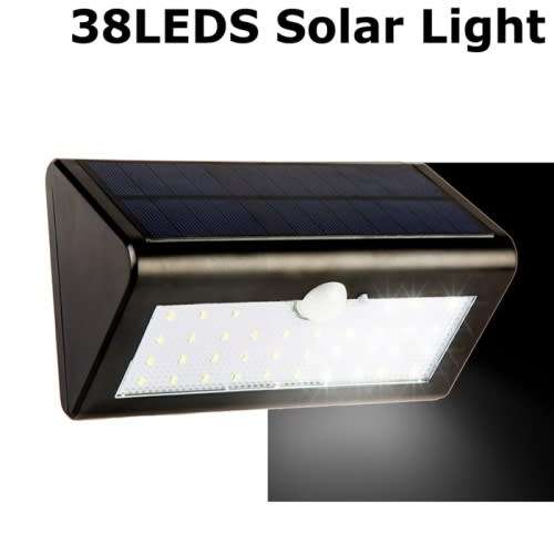 SOLAR POWERED WALL LIGHT 38 LED(WHOLESALE AND STOCK)