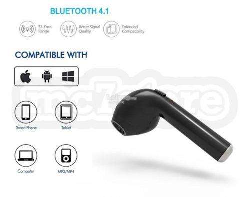 I7 Wireless Earphone Bluetooth Headset In-Ear Invisible Earbud with Mic