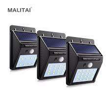 Solar Powered LED Wall Light
