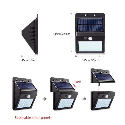 Solar Powered LED Wall Light